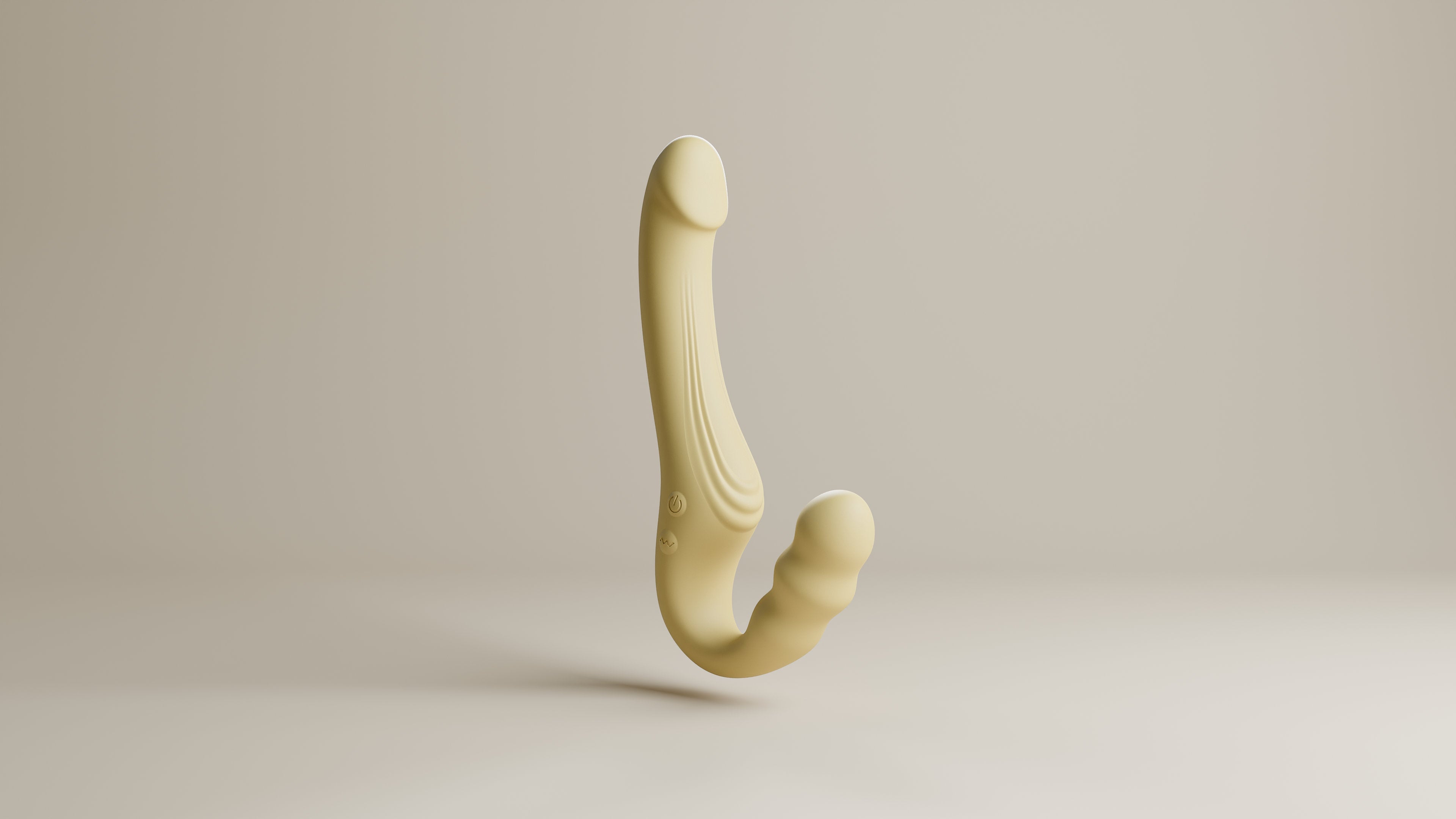  strapless strap-on vibrator side profile left