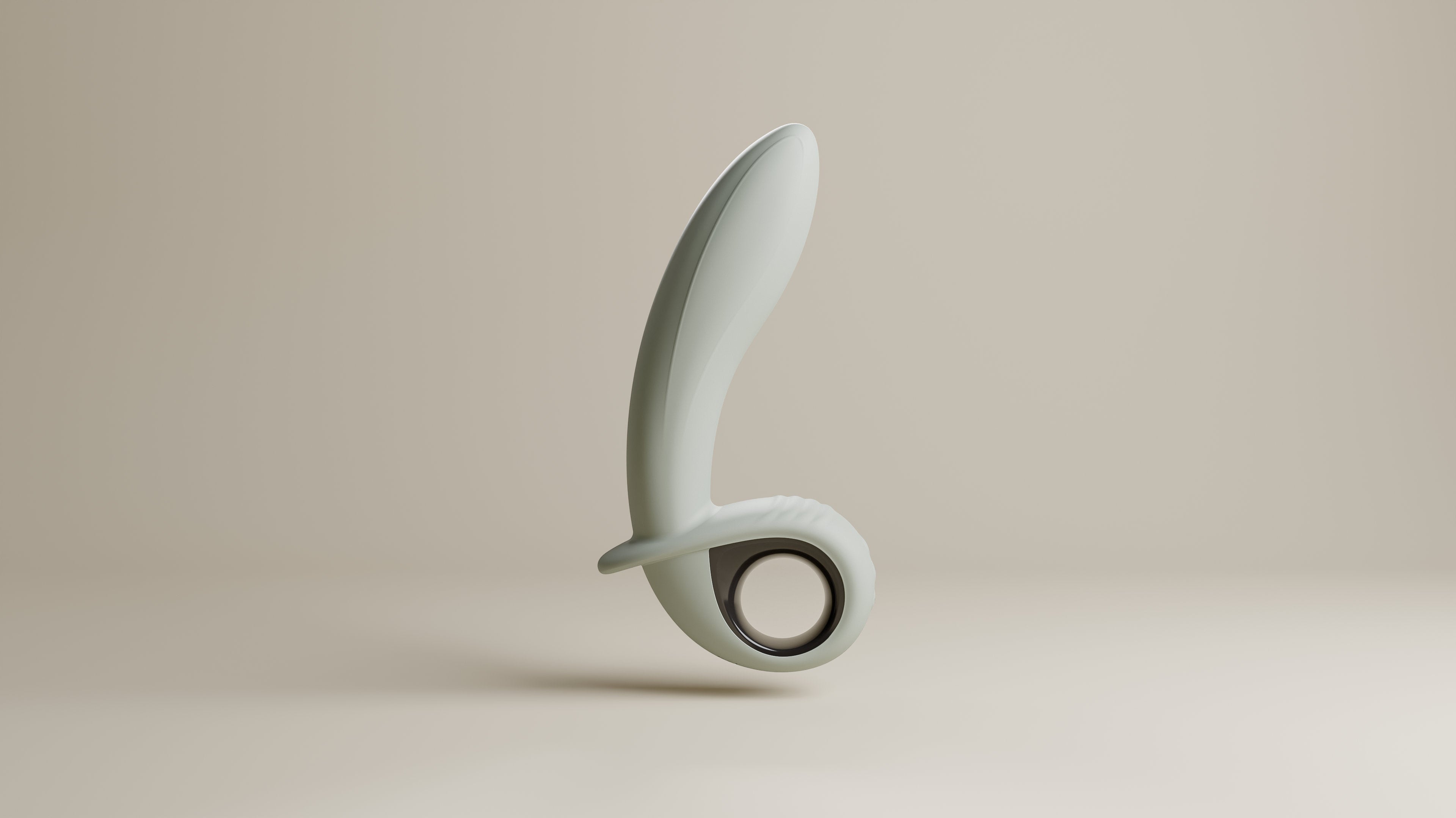 vibrating anal vibrator side profile left soft silicone
