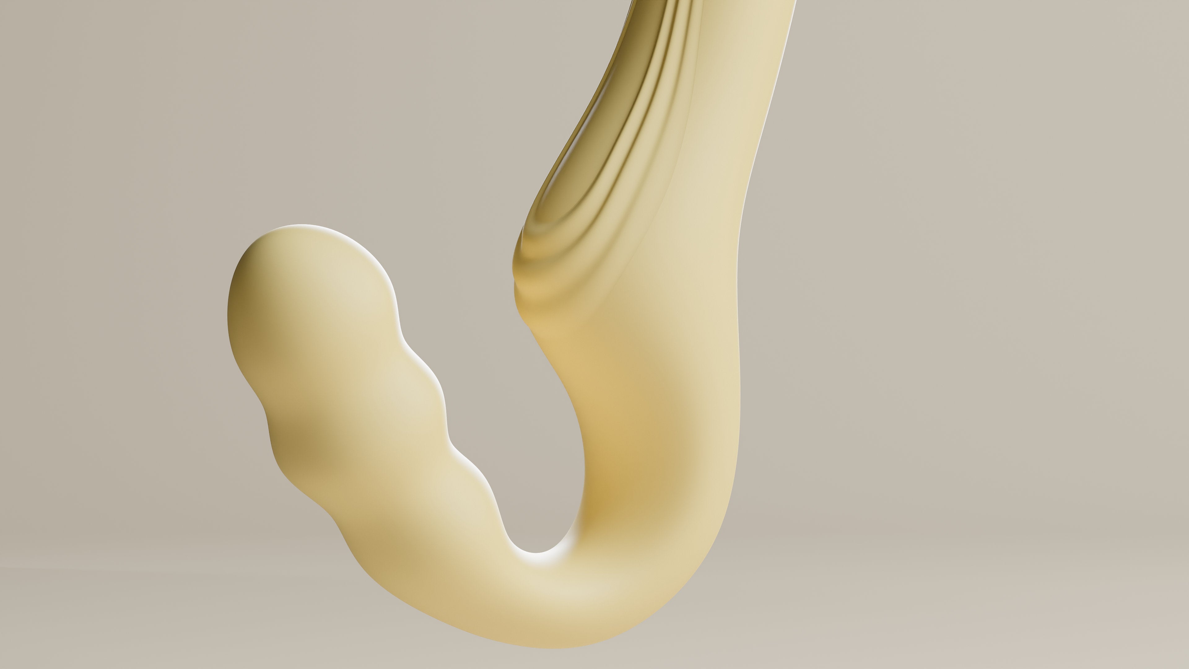  strapless strap-on vibrator details botom, structure shape