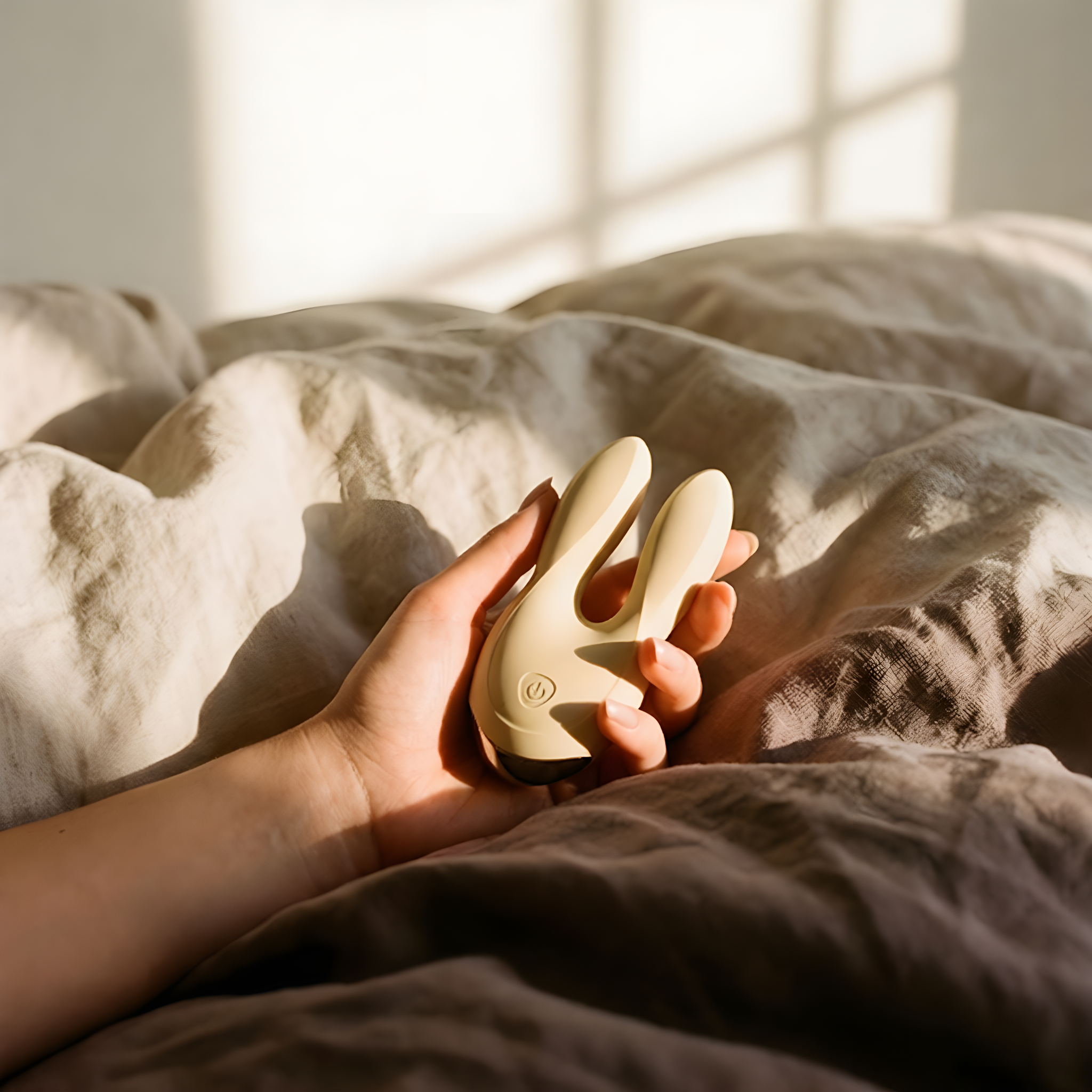 dual-motor wand vibrator in hand reference size 