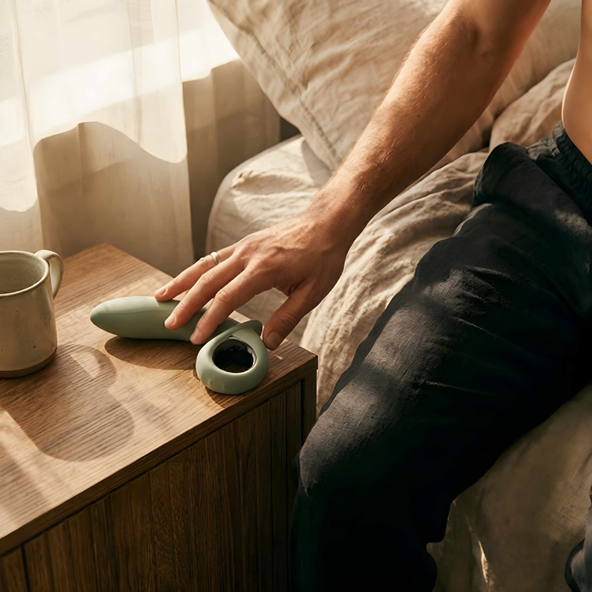 vibrating anal vibrator with hand for size reference 