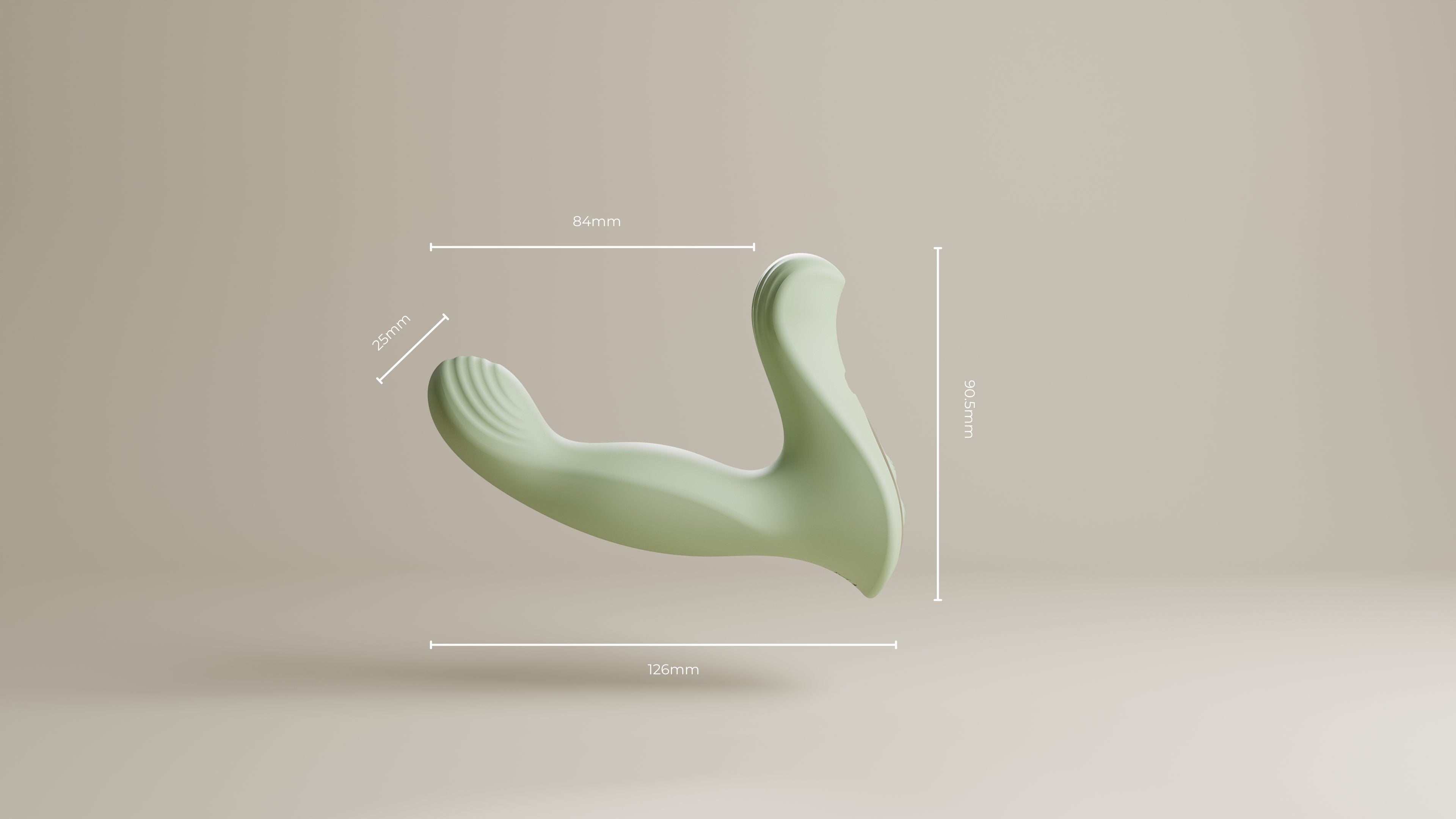prostate vibrator side left with measurements 