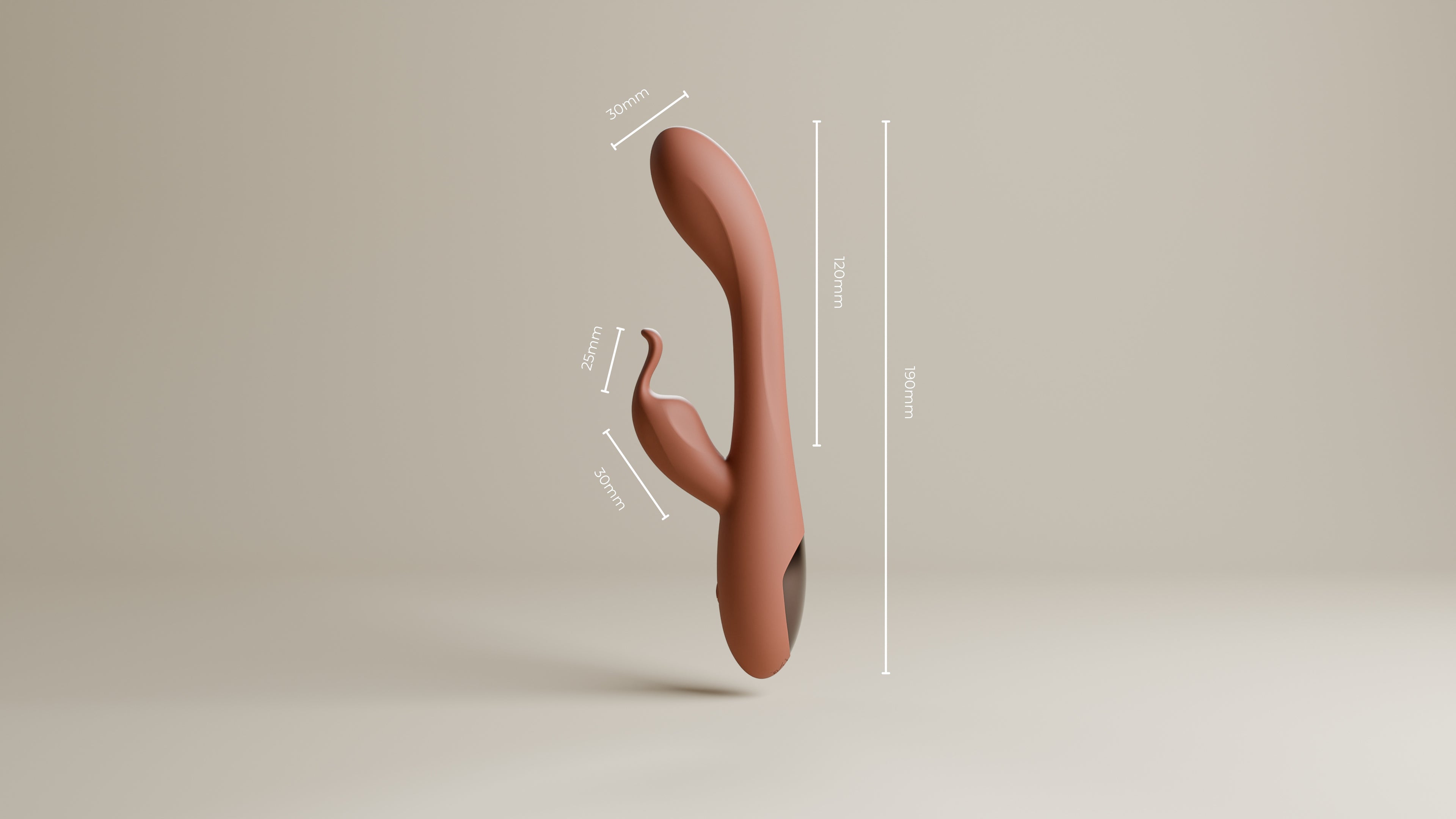 Tarzan vibrator side right with measurements 