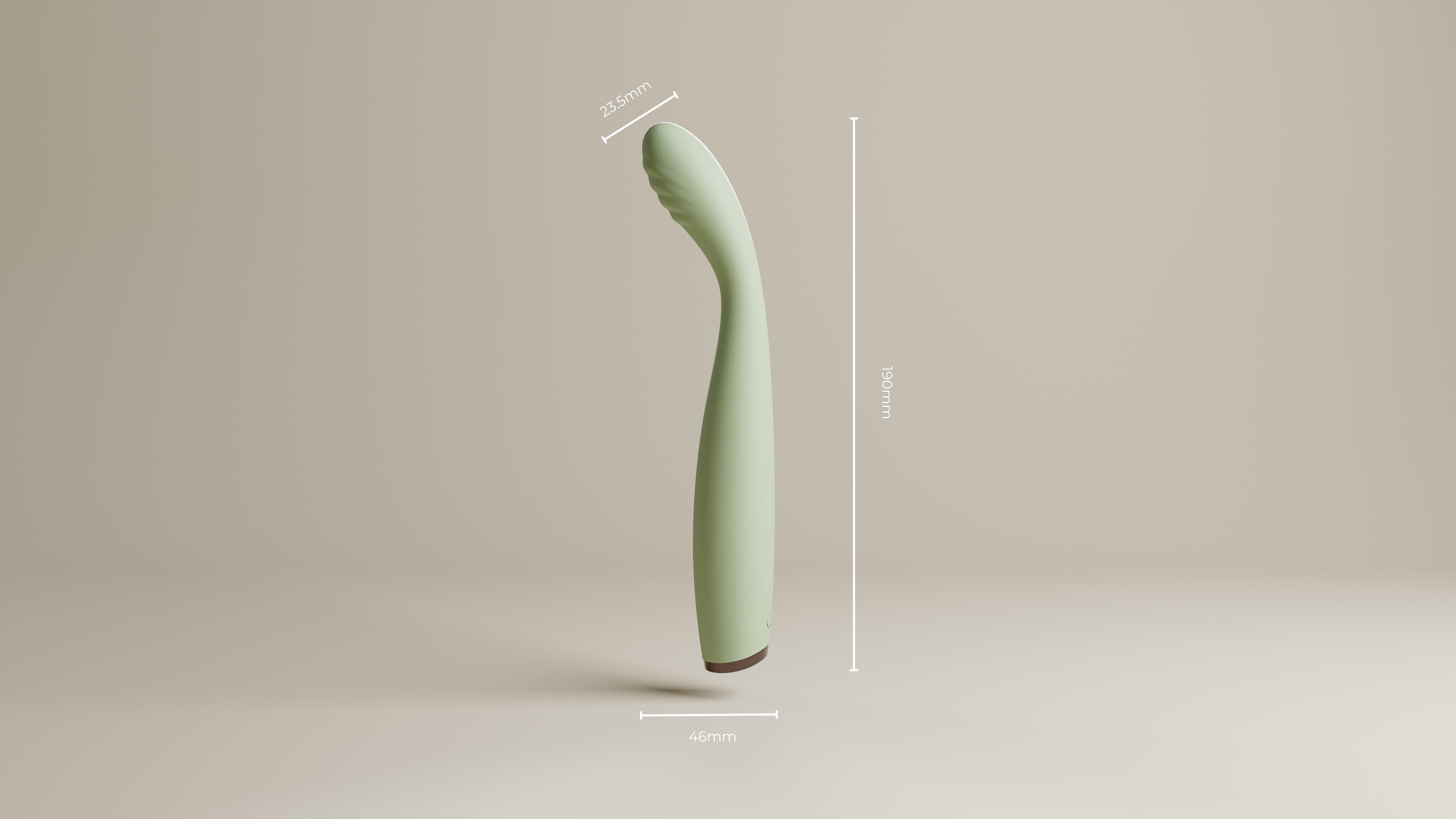 G-Spot Vibrator side right with measurements