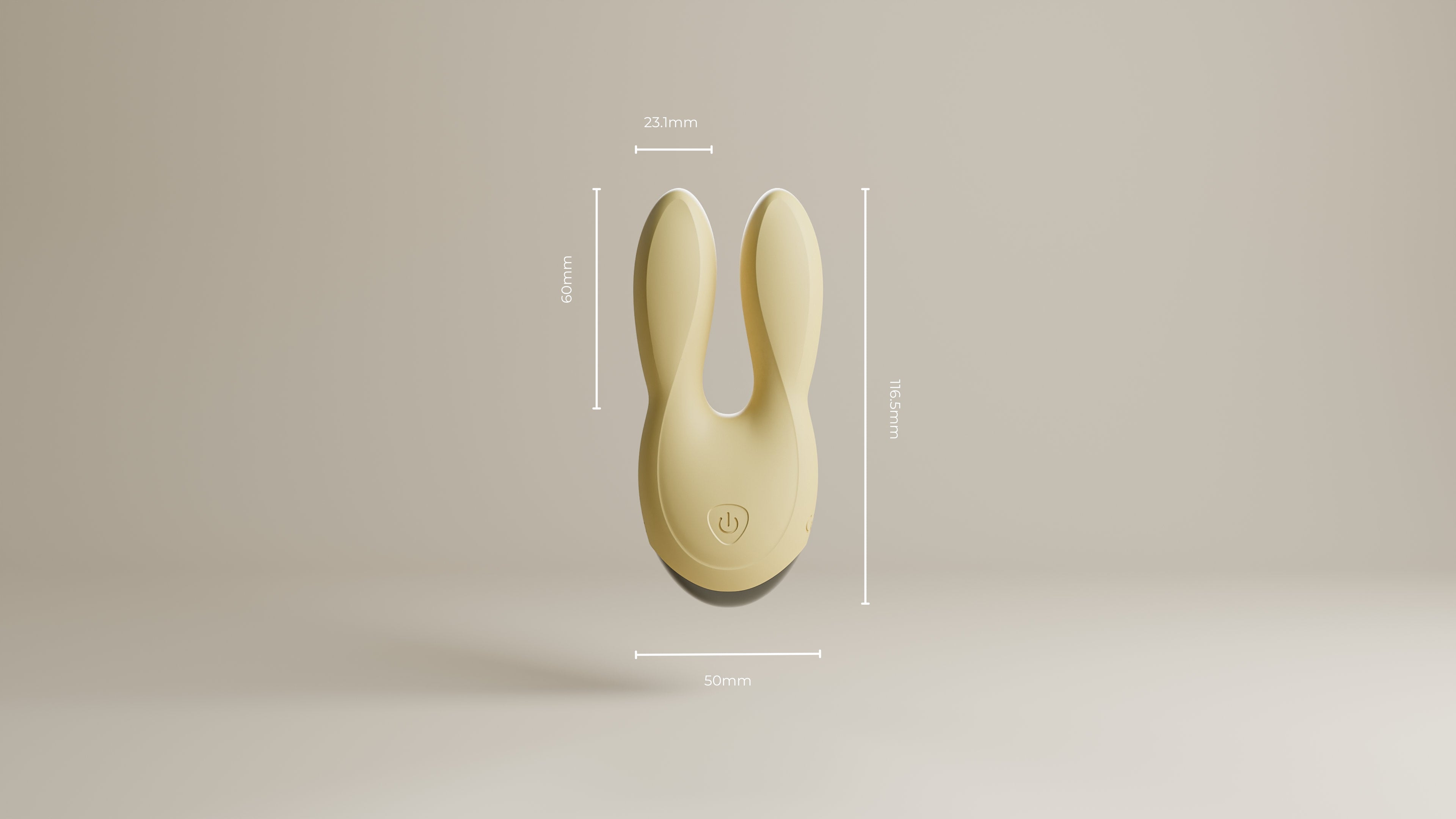 dual-motor wand vibrator front with measurements 