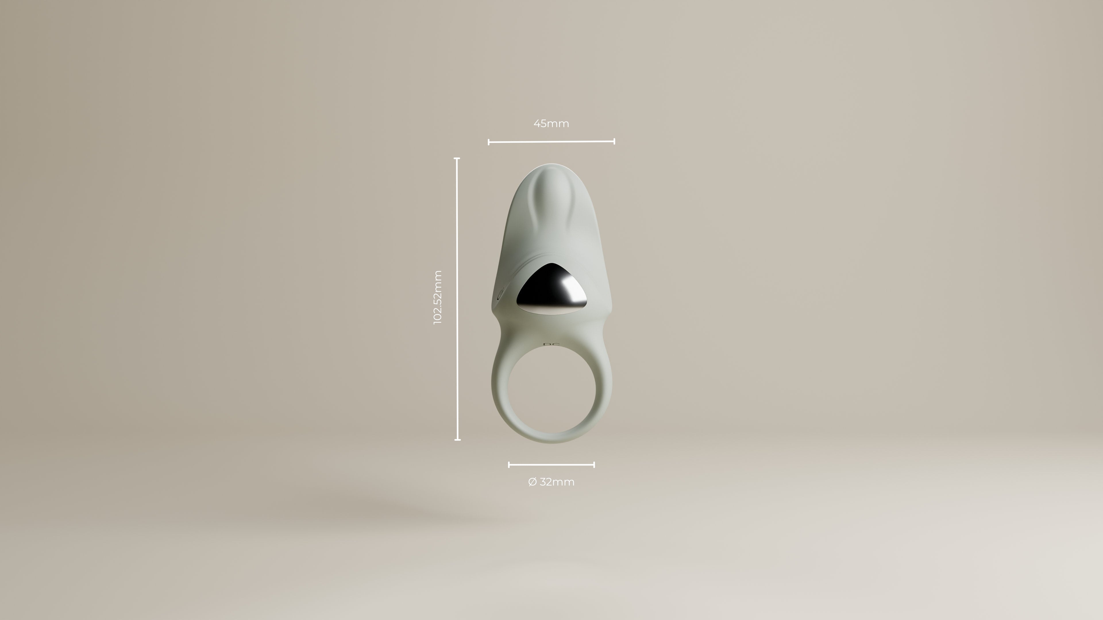 vibrating cockring front profile with measurements 