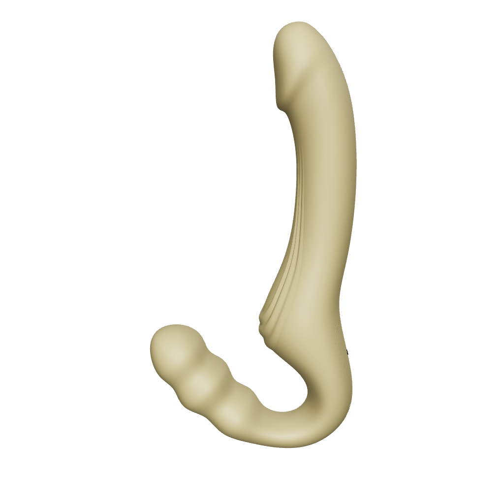  strapless strap-on vibrator 3D view 
